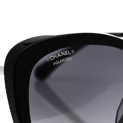 Chanel Acetate Polarized Butterfly Winter Pearl Sunglasses 5339-H Black 7 of 8