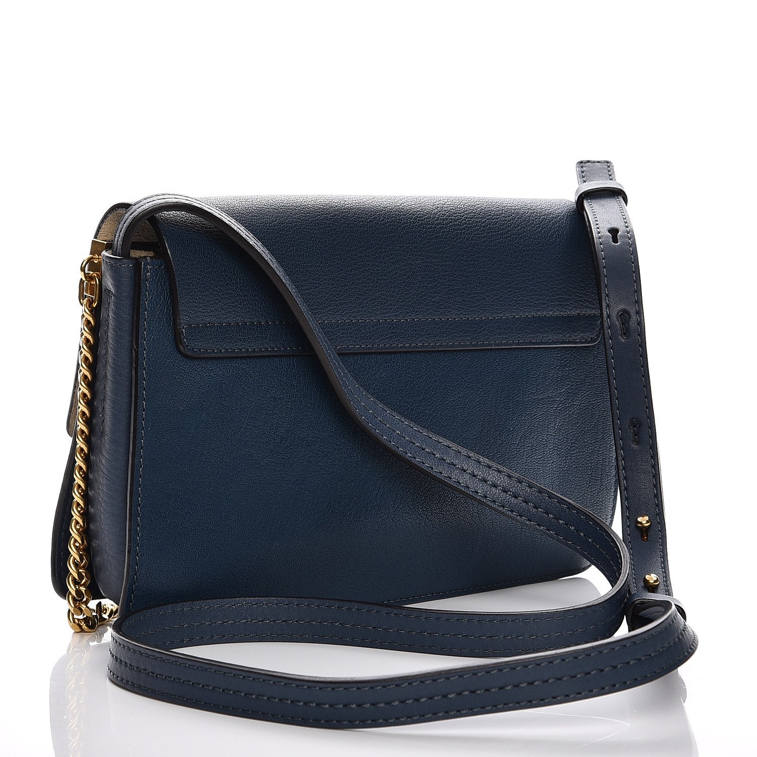 Chloe Calfskin Small Faye Shoulder Bag Denim Blue 3 of 8