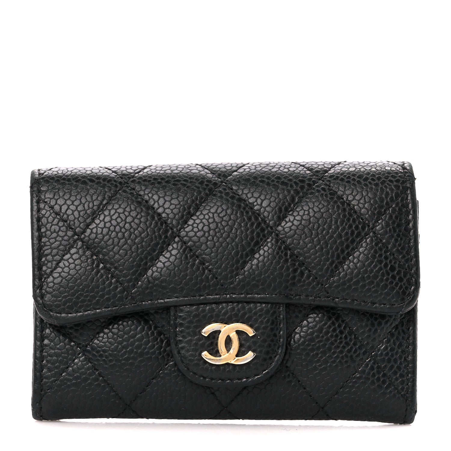 Chanel Caviar Quilted Flap Card Holder Black 1 of 11
