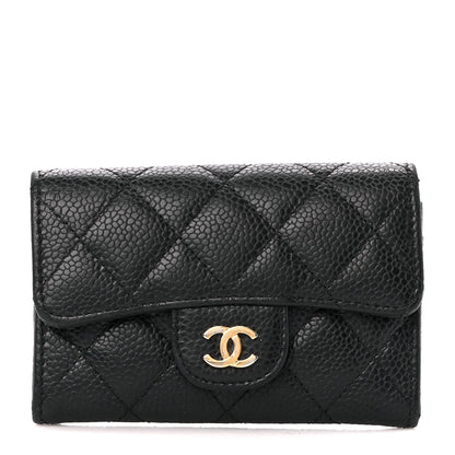 Chanel Caviar Quilted Flap Card Holder Black 1 of 11