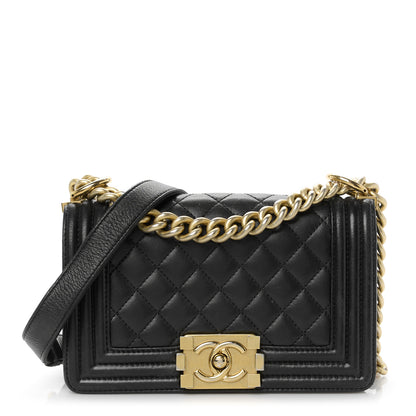 Chanel Lambskin Quilted Small Boy Flap Black 1 of 10