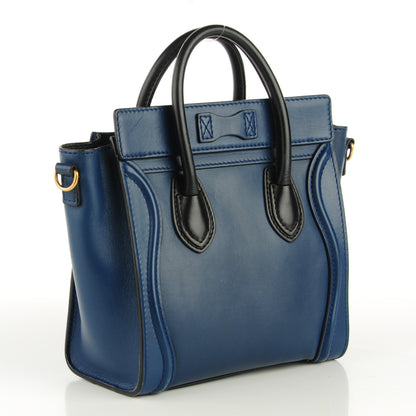 Celine Smooth Calfskin Nano Luggage Ocean Blue 4 of 9