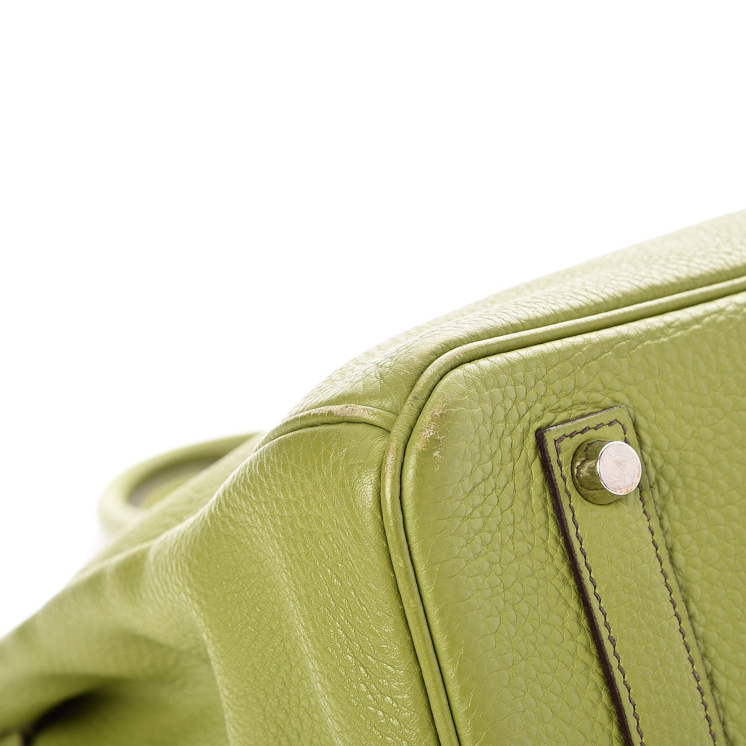 Hermes Taurillon Clemence Birkin 35 Vert Anis 38 of 41