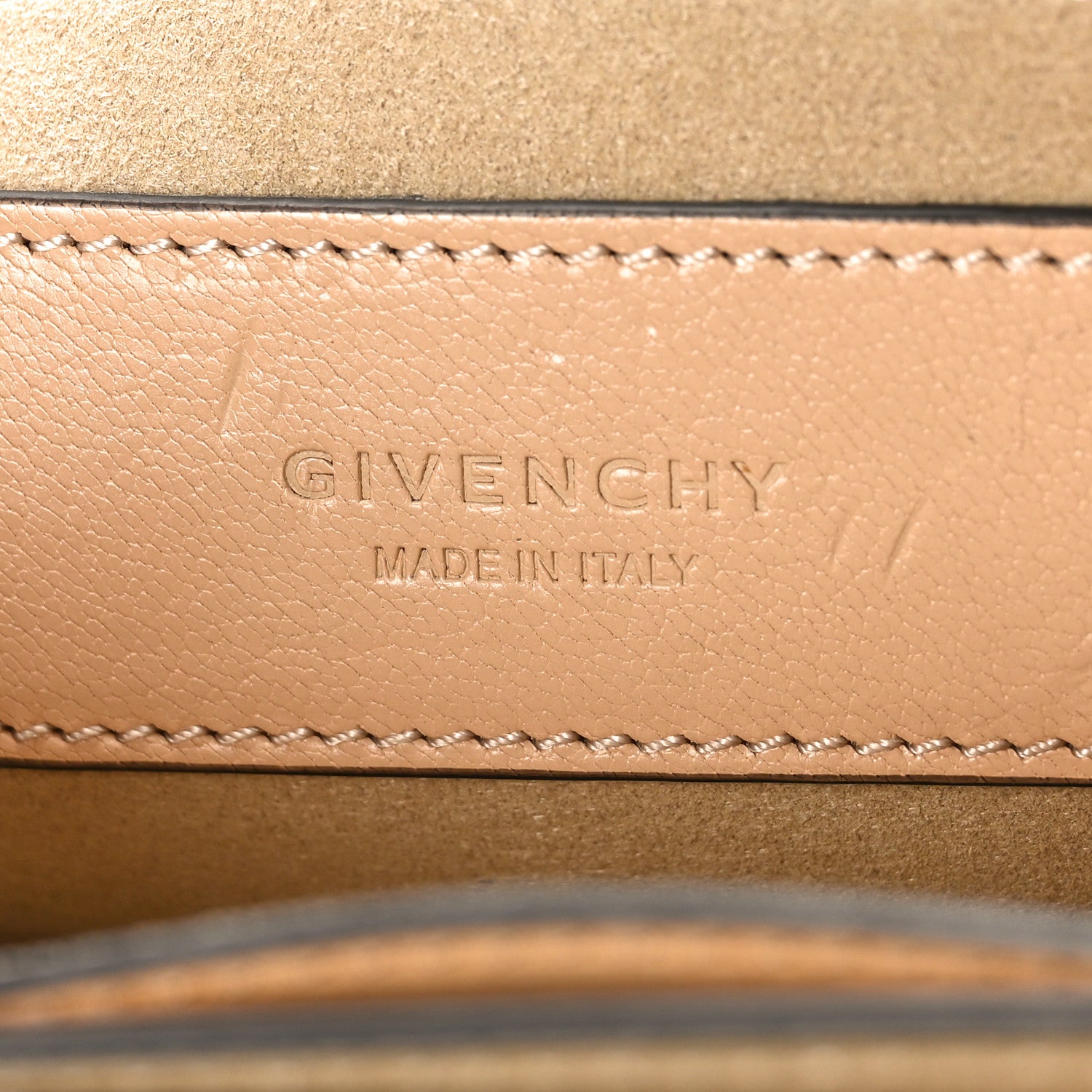 Givenchy Goatskin Suede Mini GV3 Shoulder Bag Nude 6 of 10