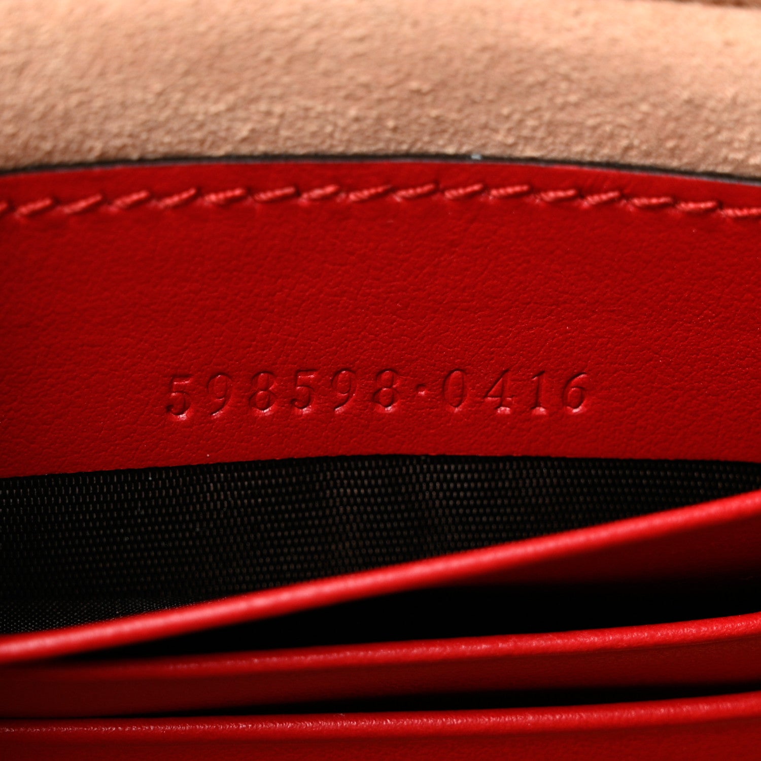 Gucci Calfskin Matelasse GG Marmont Wrist Wallet Hibiscus Red 7 of 9