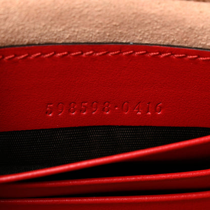 Gucci Calfskin Matelasse GG Marmont Wrist Wallet Hibiscus Red 7 of 9