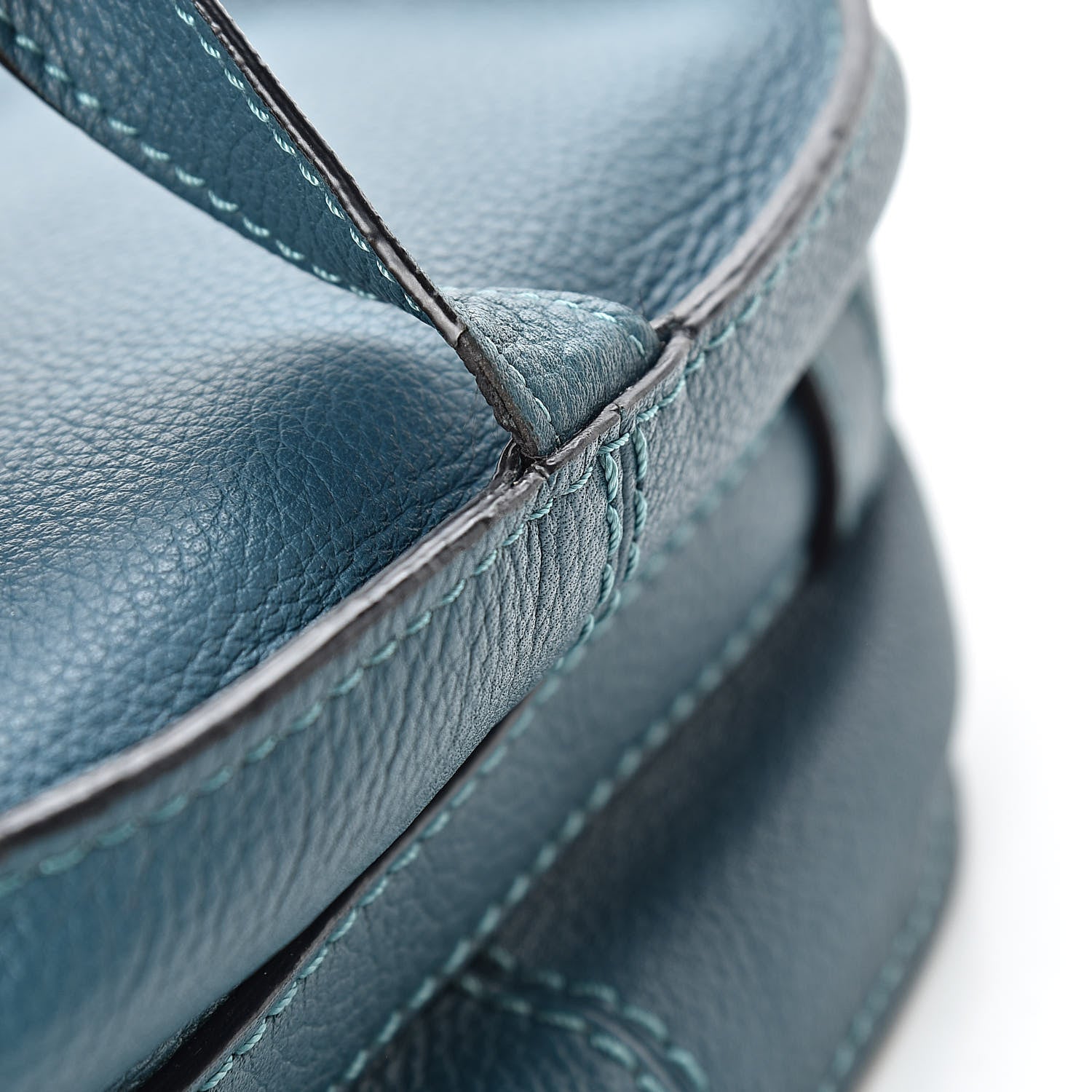Chloe Calfskin Mini Marcie Round Crossbody Bag Teal 12 of 17