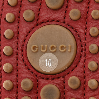 Gucci Road Calfskin Web Mens Horsebit Driver Loafers 10 Rosso 8 of 12