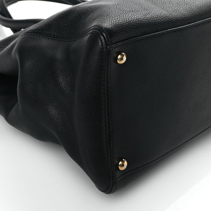 Chanel Calfskin Cerf Executive Shopper Tote Black 8 of 9