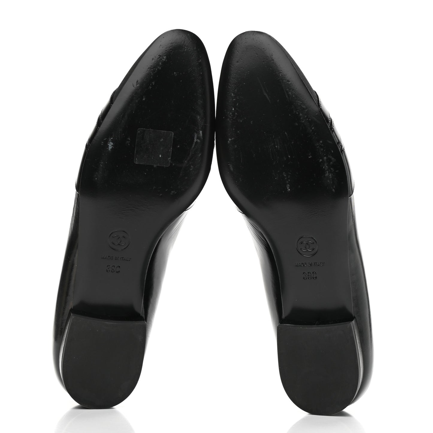 Patent Grosgrain Mocassin Loafers 39 Black