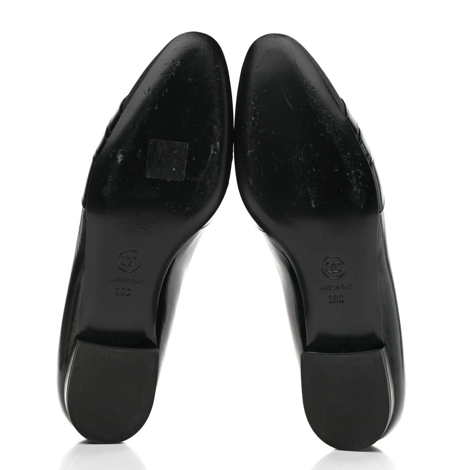 Chanel Patent Grosgrain Mocassin Loafers 39 Black 5 of 11