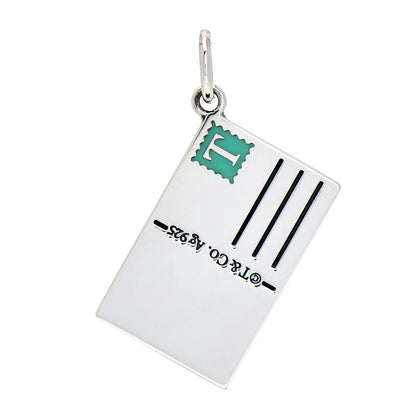 Tiffany Sterling Silver Enamel Canada Postcard Charm Blue 3 of 3