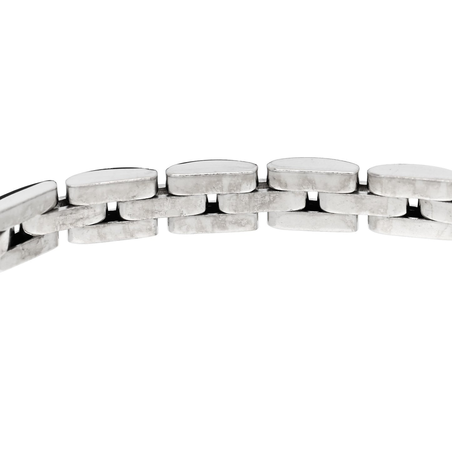 18k White Gold Panthere Maillon Three Row Bracelet