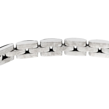 Cartier 18k White Gold Panthere Maillon Three Row Bracelet 4 of 4