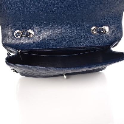 Chanel Caviar Quilted Jumbo Single Flap Navy 6 of 11