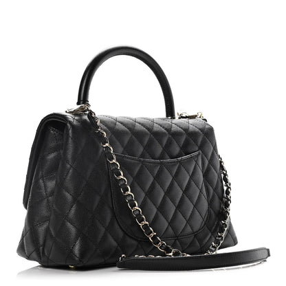 Chanel Caviar Quilted Small Coco Handle Flap Black 3 of 10