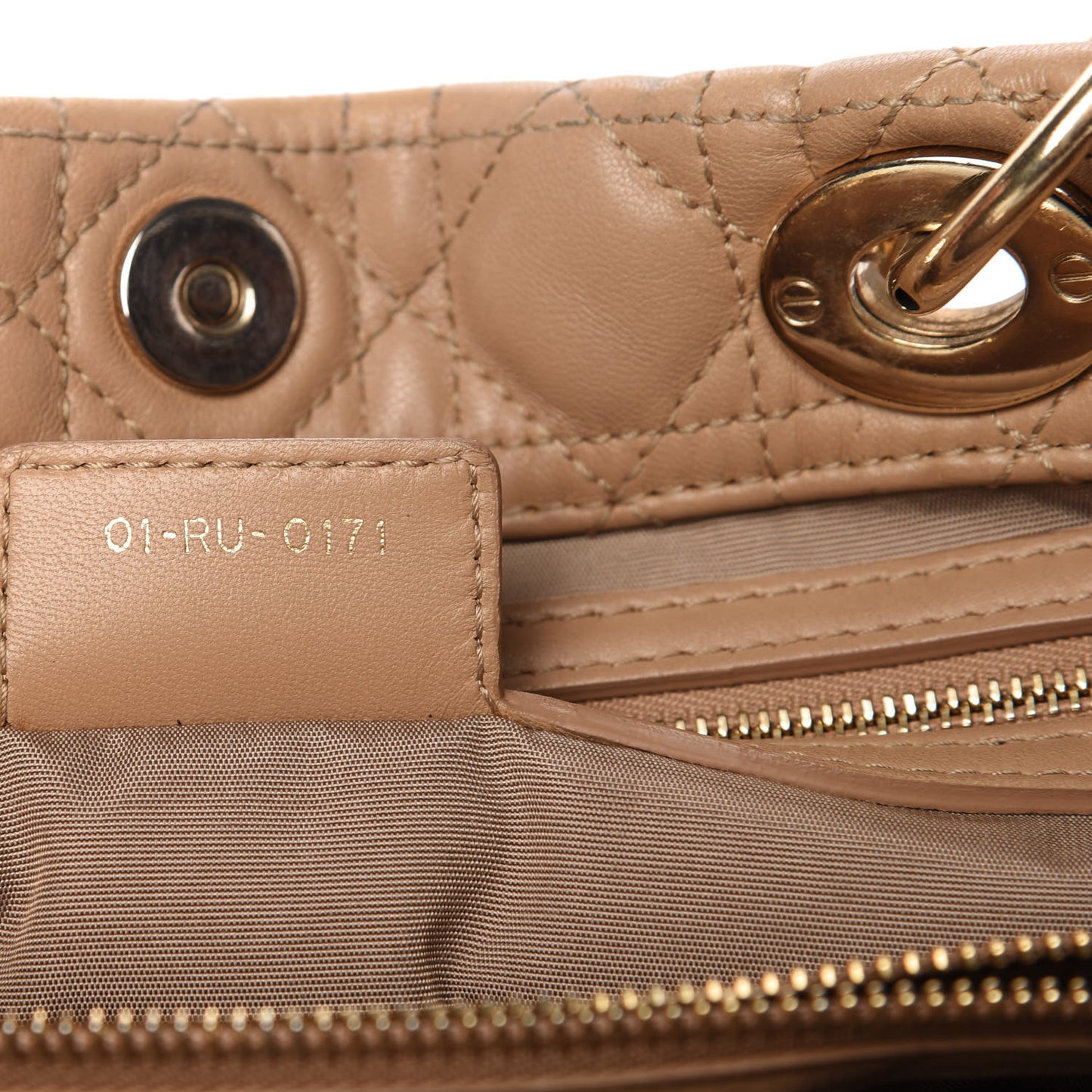 Lambskin Cannage Large Dior Soft Shopping Tote Beige