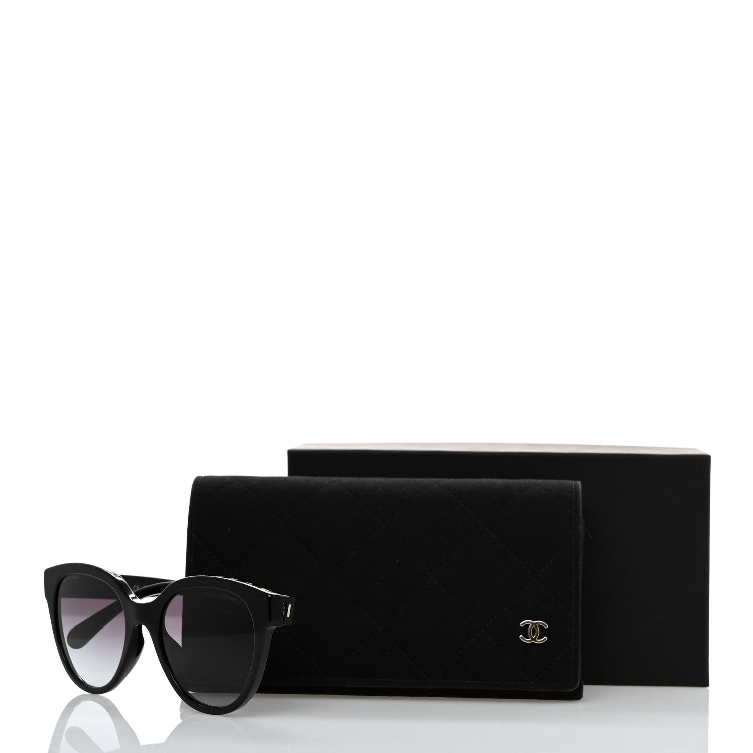 Chanel Acetate CC Butterfly Sunglasses 5414-A Black 8 of 8