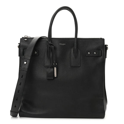 Saint Laurent Grained Calfskin Sac De Jour Souple North South Tote Black 1 of 12