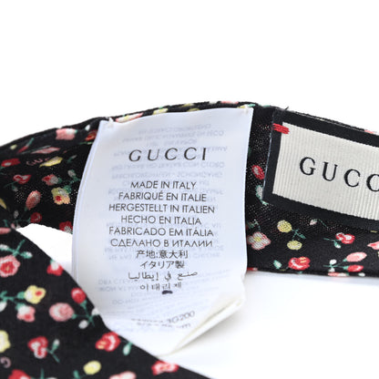 Gucci X LIBERTY OF LONDON Wool Floral Print Neck Bow Scarf Black 4 of 5