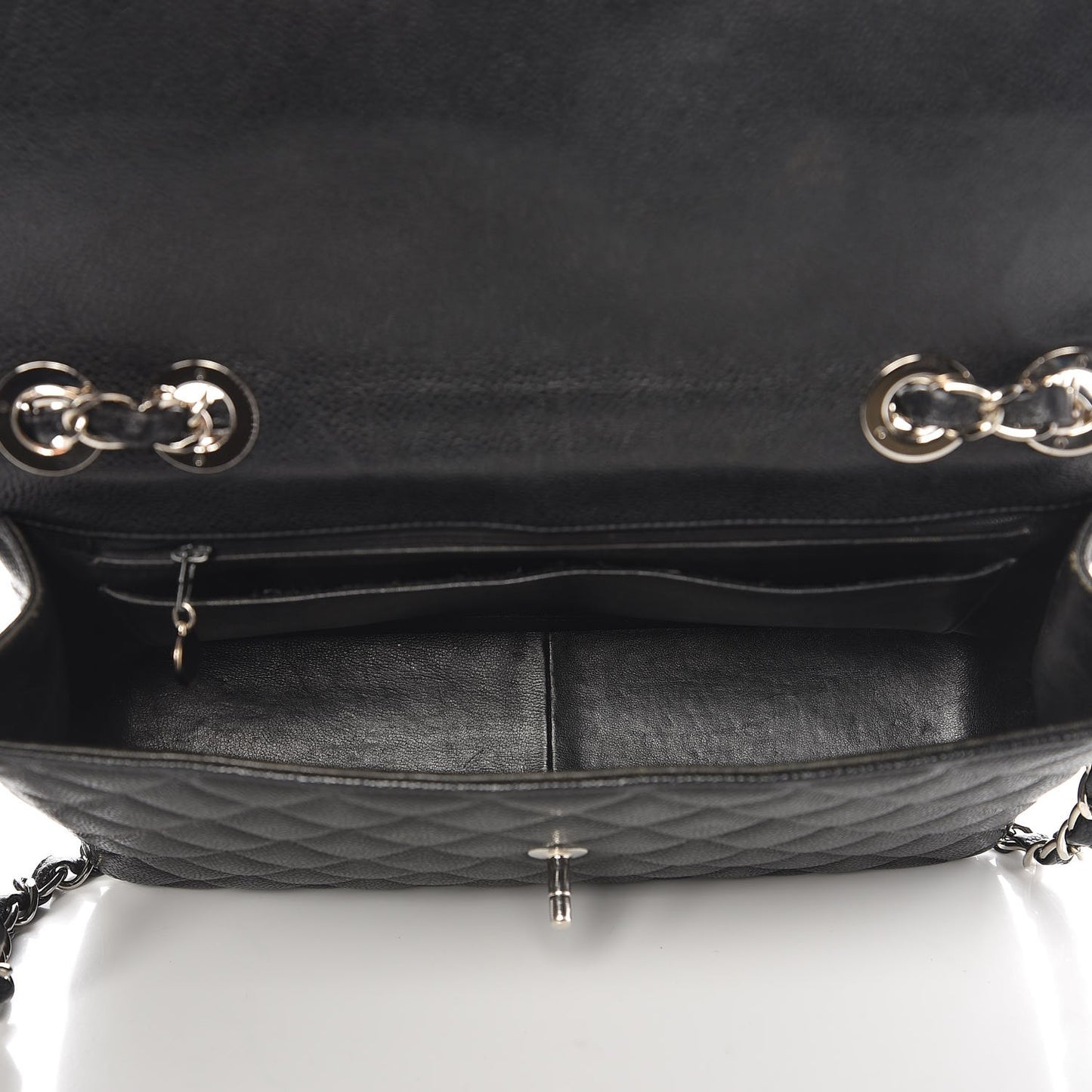 Caviar Quilted Jumbo Single Flap Black