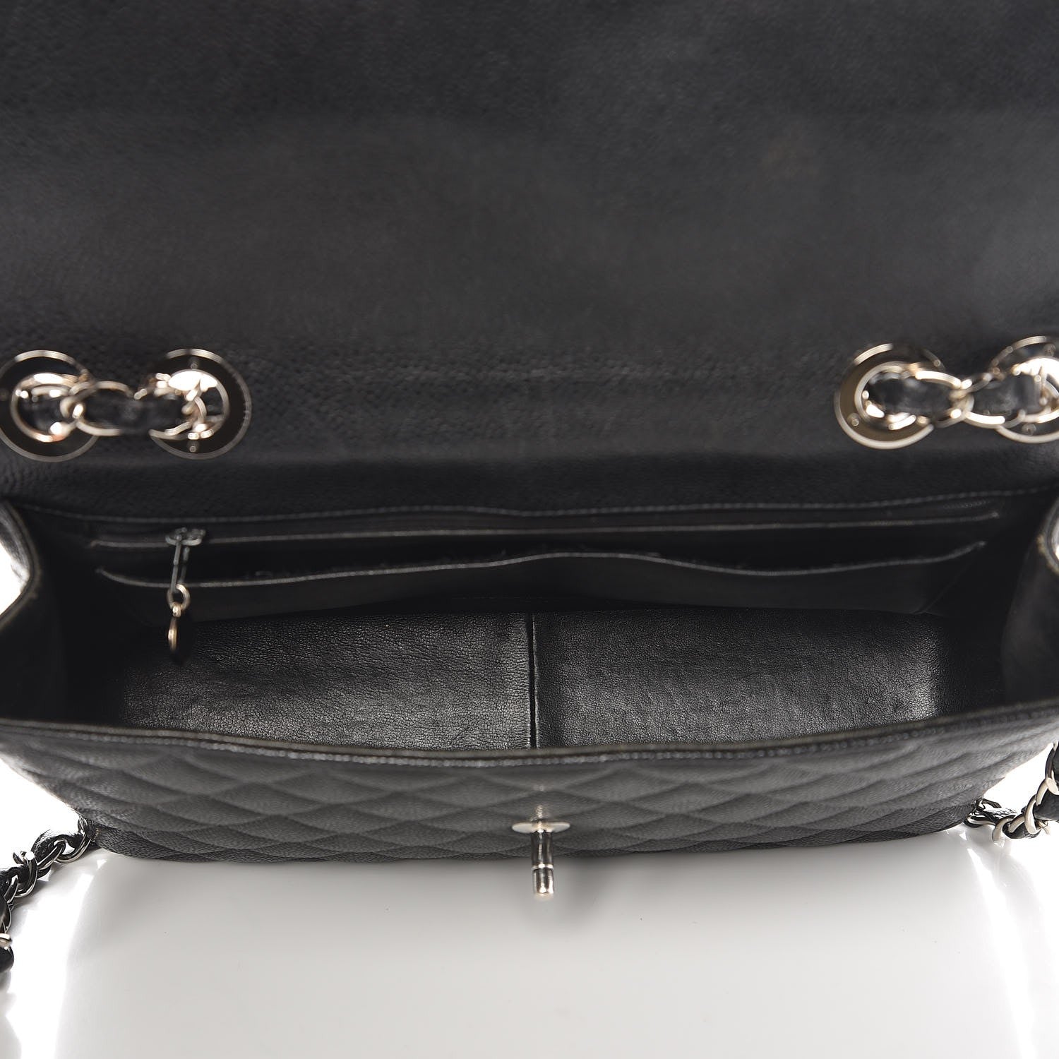 Chanel Caviar Quilted Jumbo Single Flap Black 6 of 17