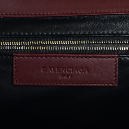 Balenciaga Smooth Calfskin Le Dix M Cartable Shoulder Bag Aubergine 6 of 7