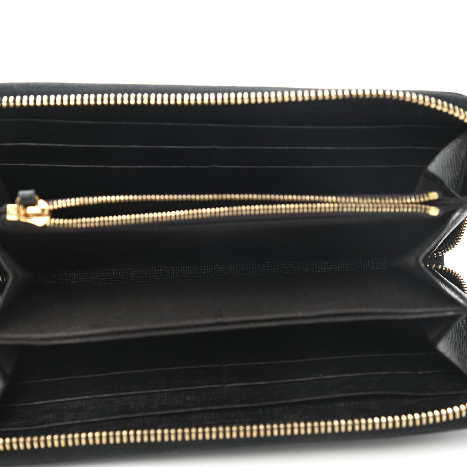 Fendi Vitello Elite Zip Around Wallet Black 5 of 8