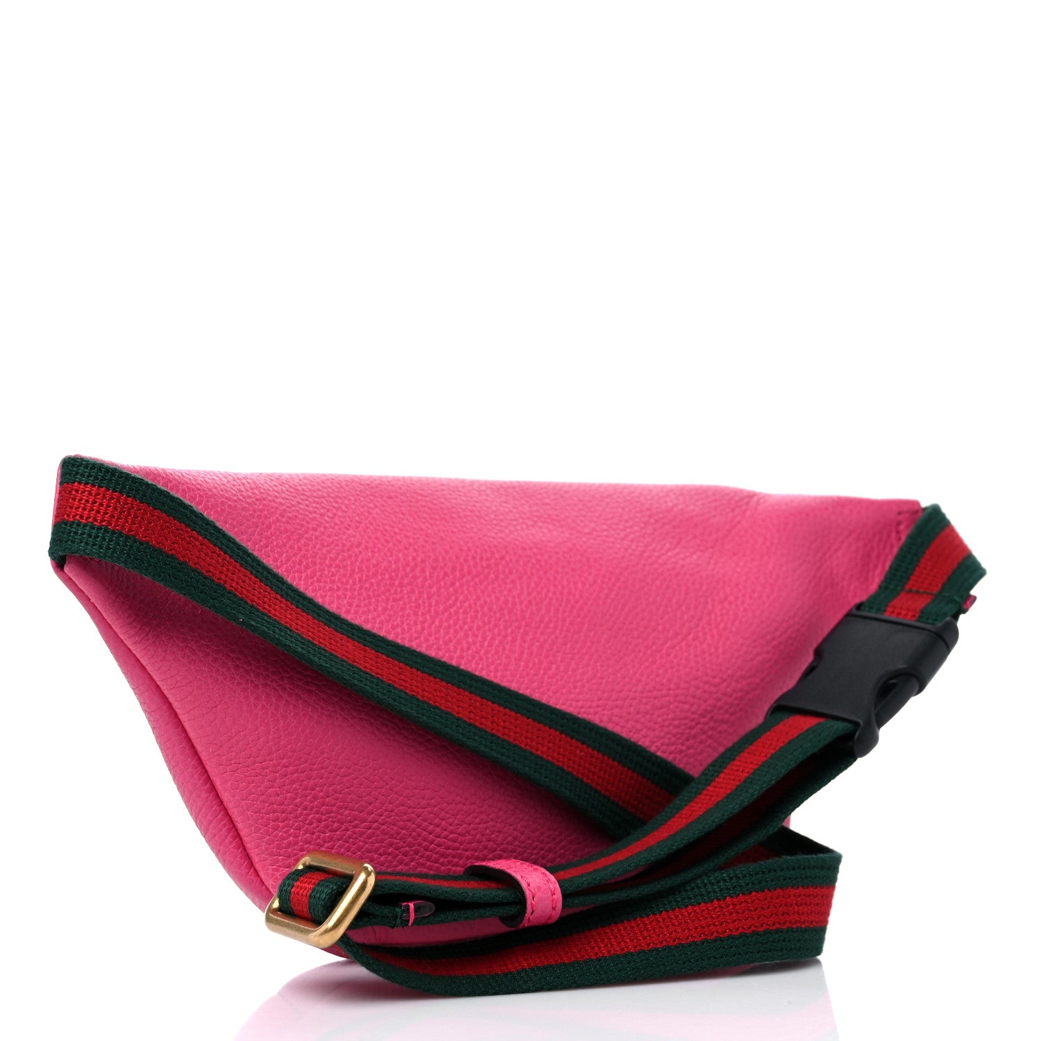 Gucci Grained Calfskin Small Logo Belt Bag Box Pink Green 3 of 9