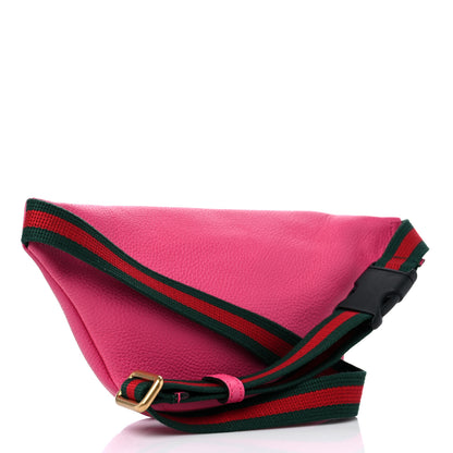 Gucci Grained Calfskin Small Logo Belt Bag Box Pink Green 3 of 9