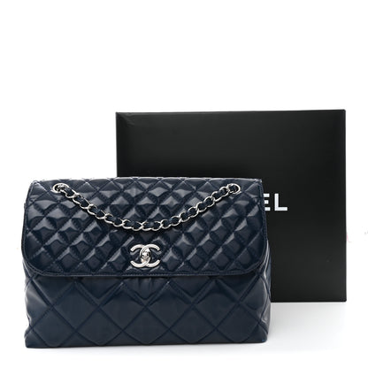 Chanel Vinyl Quilted In the Business Flap Bag Navy Blue 16 of 16