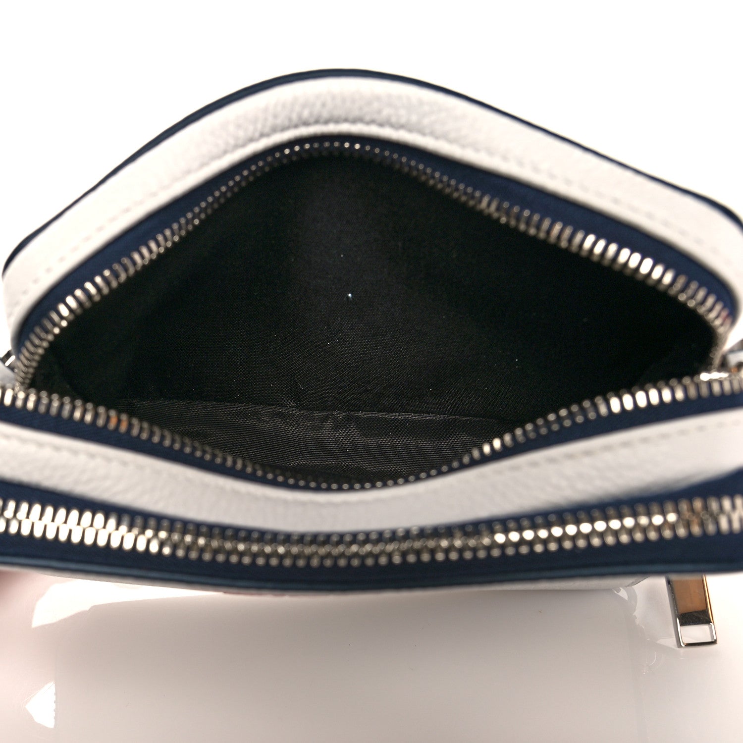 Christian Dior X SHAWN STUSSY Grained Calfskin Double Zip Crossbody Pouch White 6 of 11