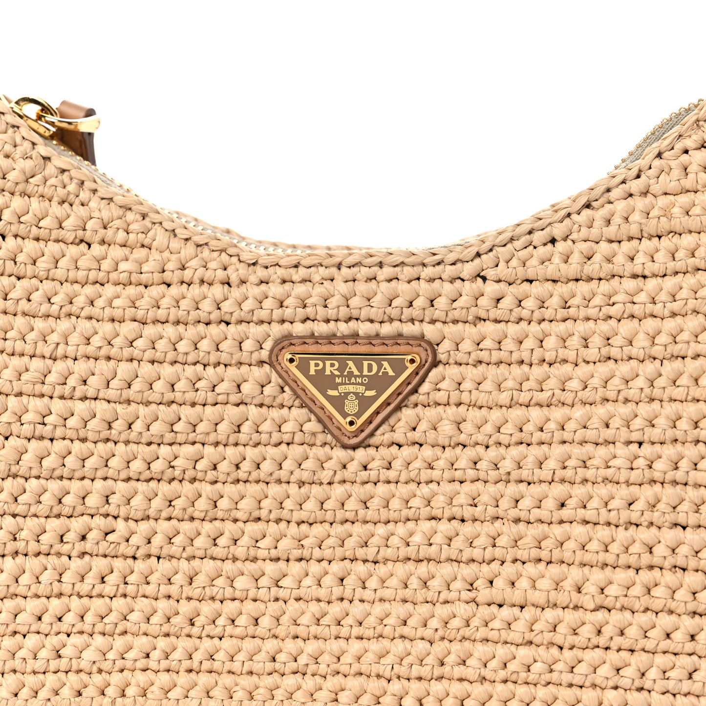 Yarn Raffia Effect Crochet Re-Edition 2005 Shoulder Bag Naturale