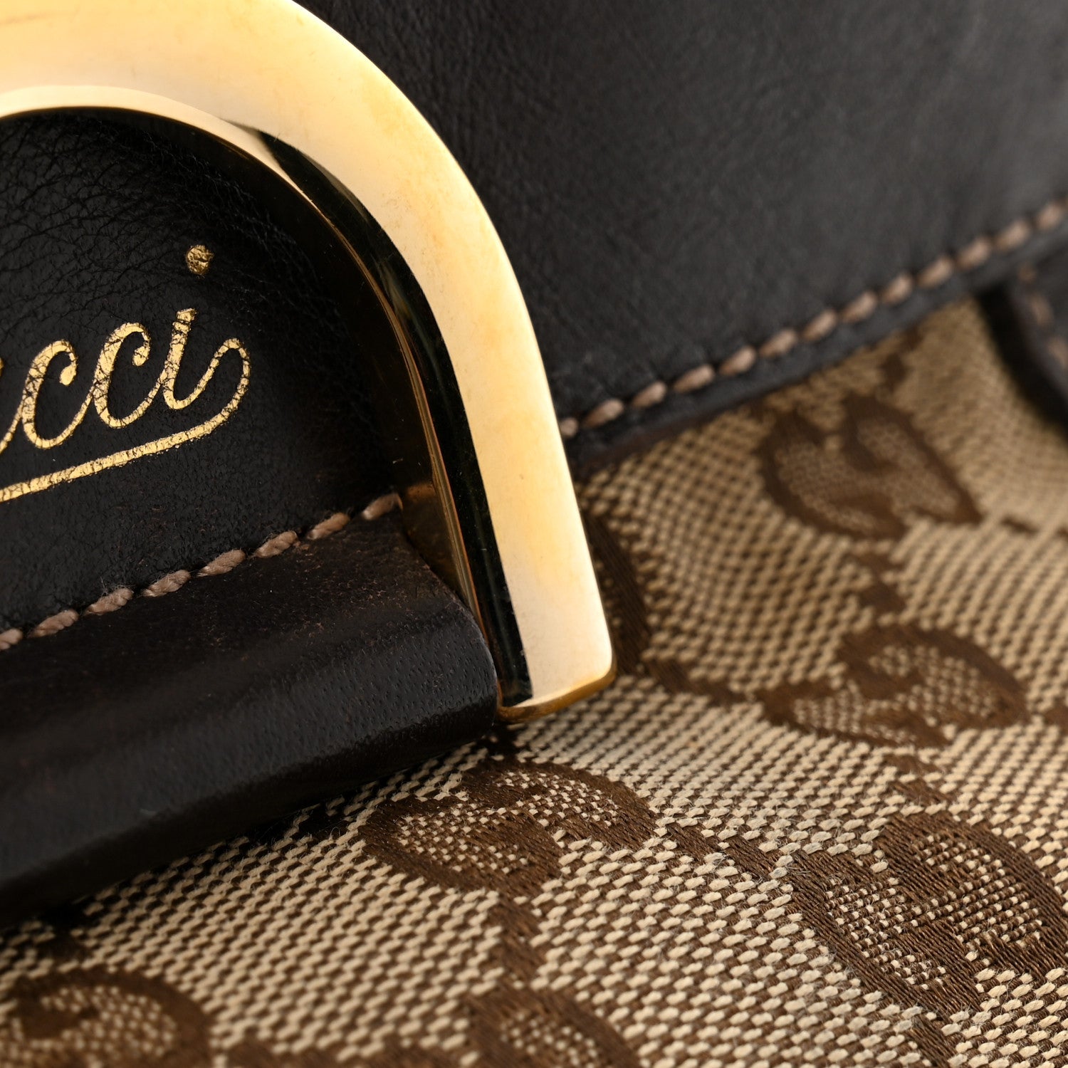 Gucci Monogram Small D Gold Ring Messenger Dark Brown 11 of 15