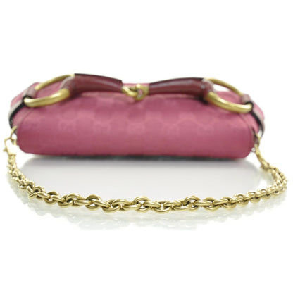 Gucci Monogram Horsebit Clutch Pink 5 of 9