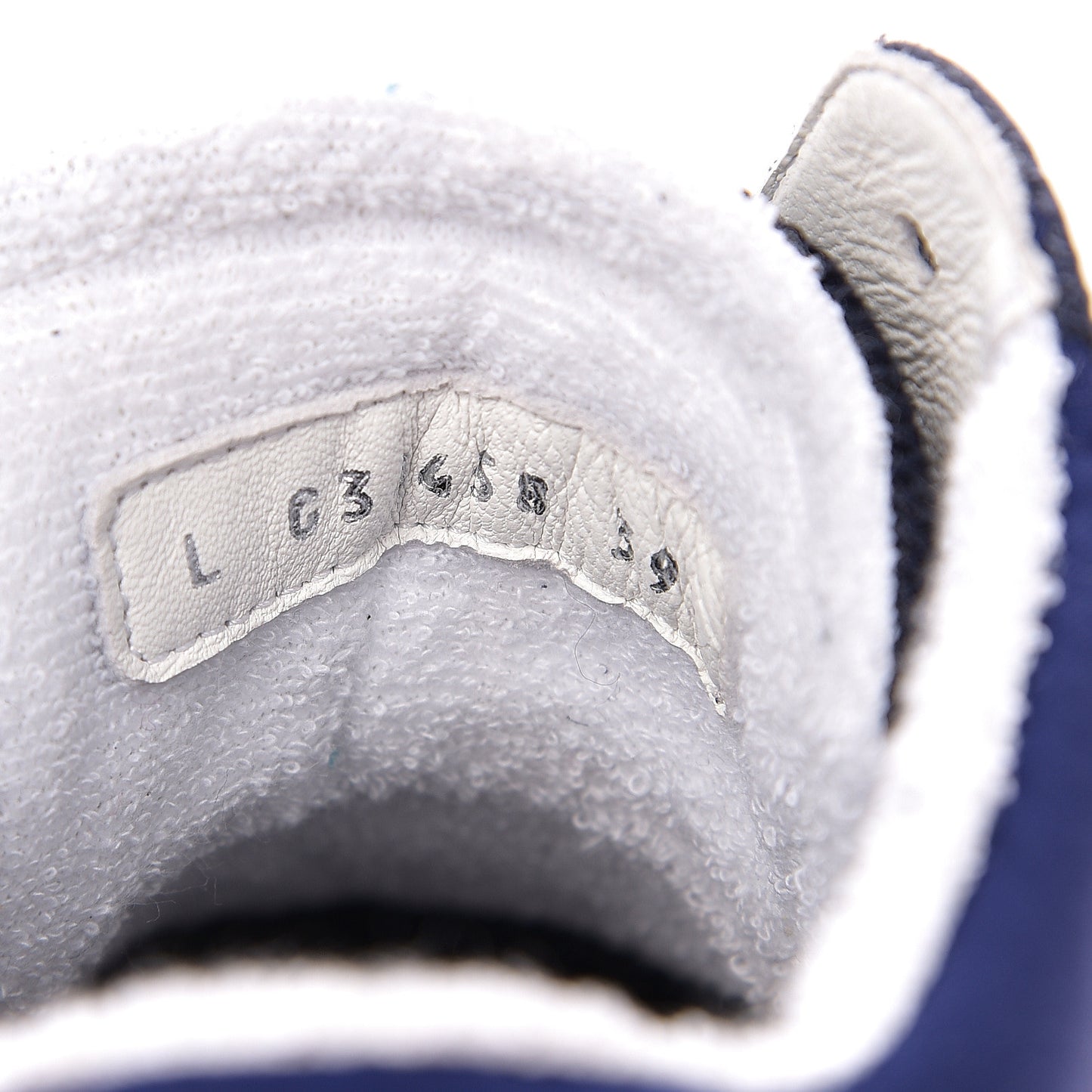 Calfskin Mesh Lycra Womens Logo High Top Sneakers 39.5 Blue