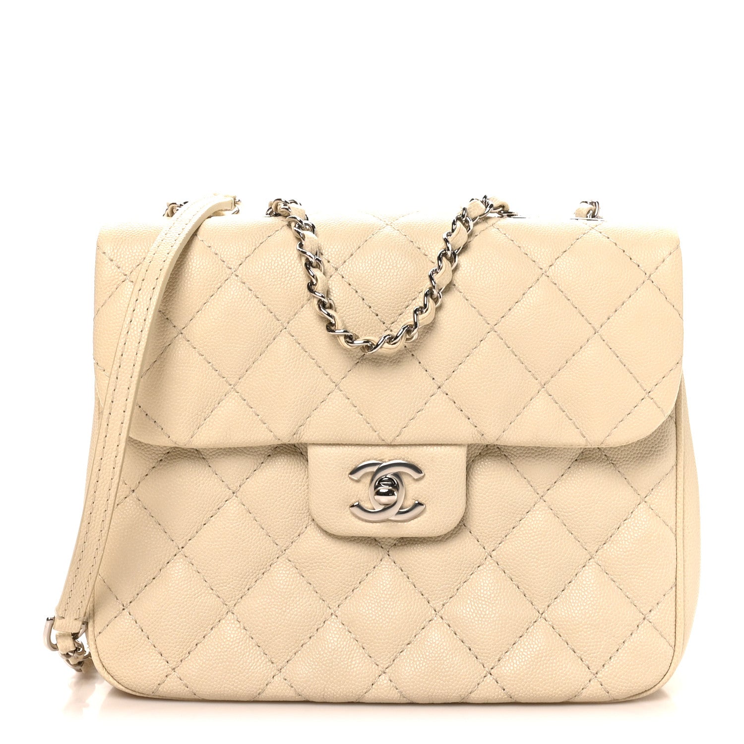 Chanel Caviar Quilted Medium Urban Companion Flap Ivory 1 of 10