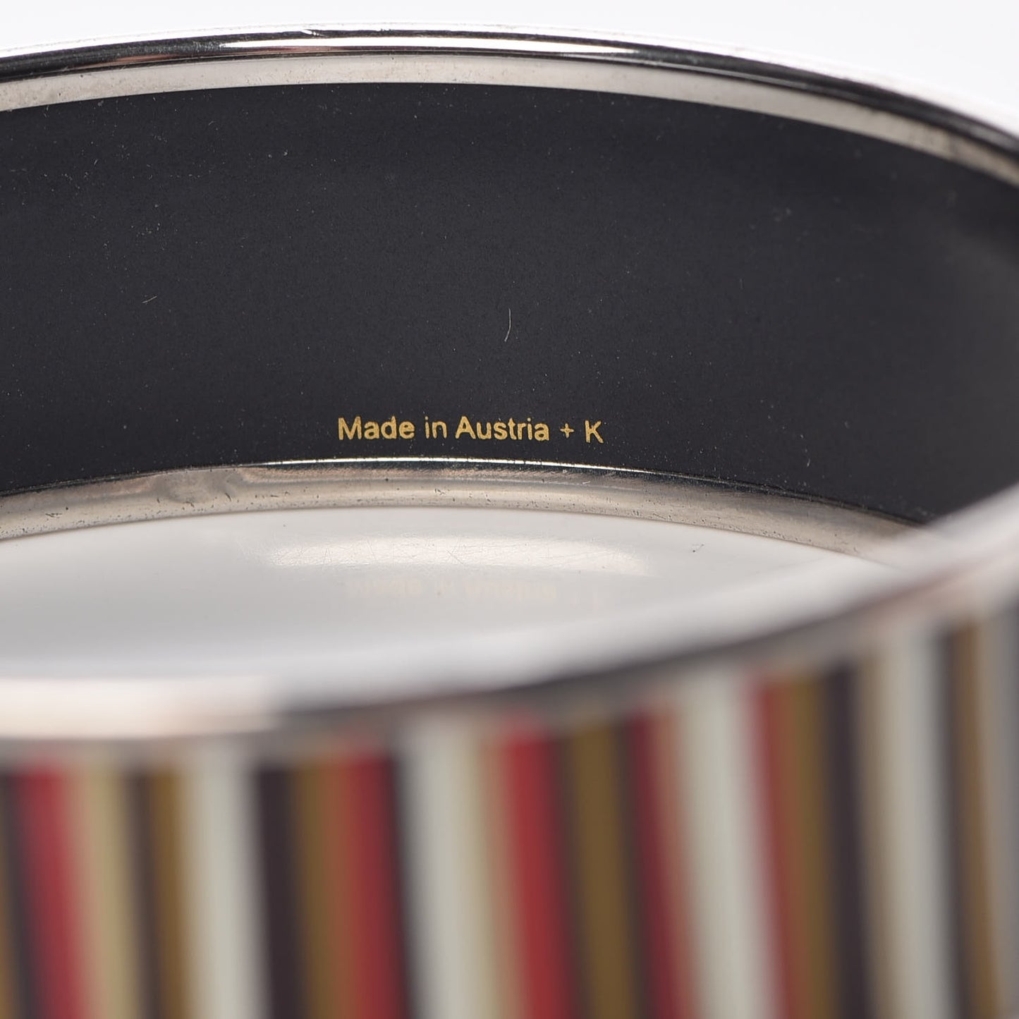 Enamel Printed Stripes Wide Bracelet 70