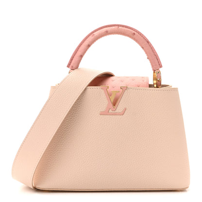 Louis Vuitton Taurillon Ostrich Capucines BB Powder Pink Beige 1 of 9