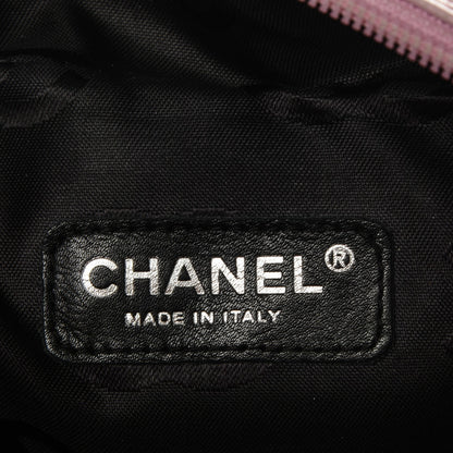 Chanel Calfskin Quilted Large Cambon Multipocket Reporter Pink Black 8 of 13