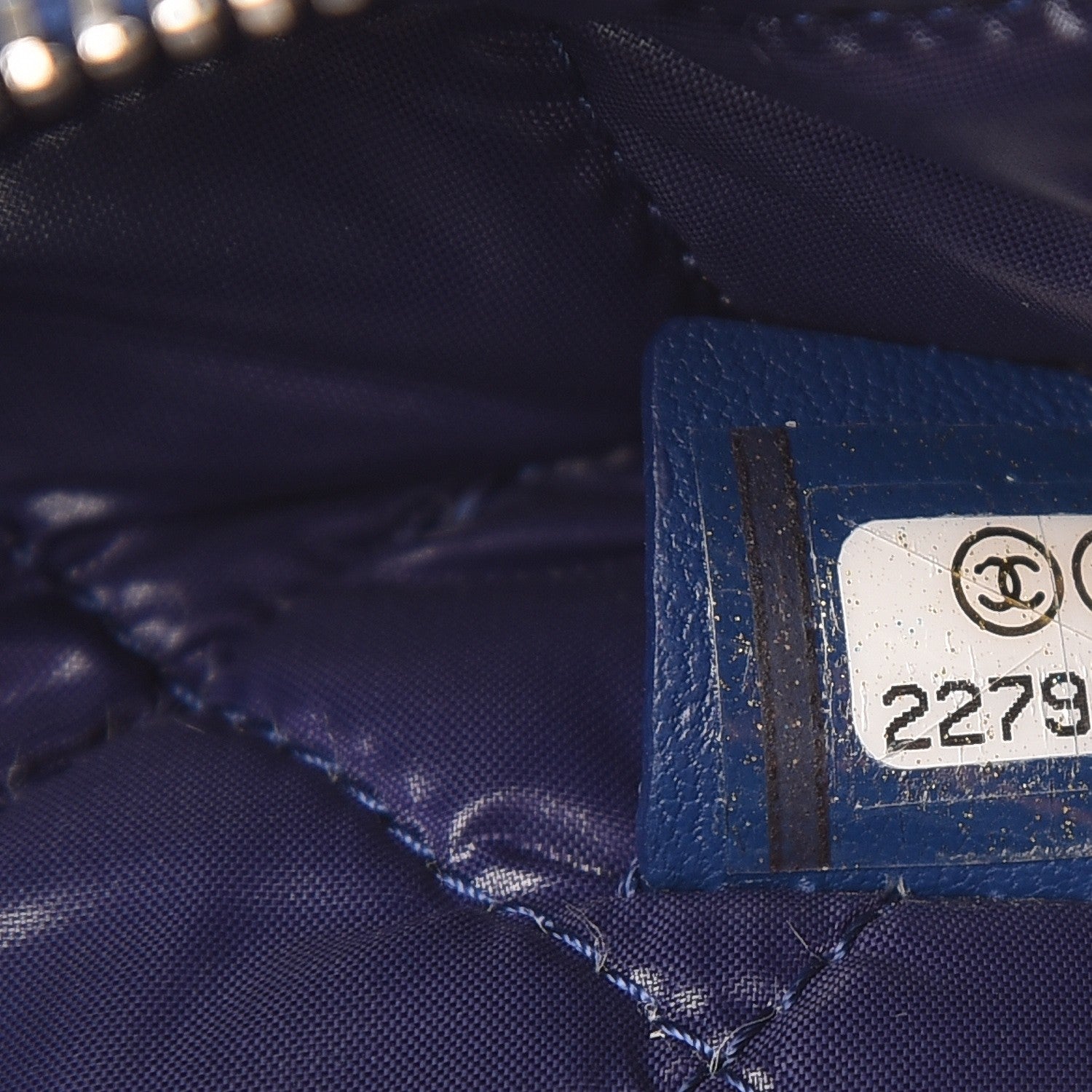 Chanel Lambskin Quilted Coin Purse Case Navy 6 of 8
