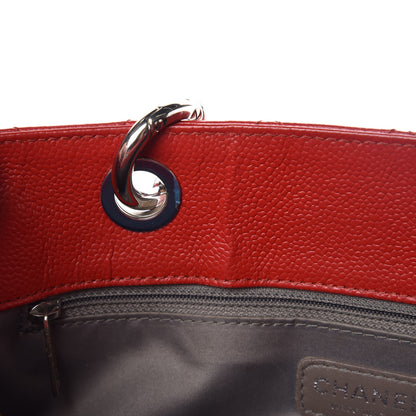 Chanel Caviar Quilted Grand Shopping Tote GST Red 9 of 17