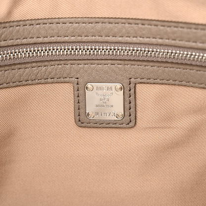 MCM Calfskin Ottomar Monogram Medium Klara Shopper Tote Dove 6 of 9