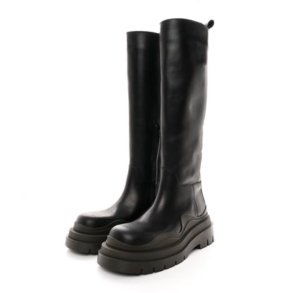 Bottega Veneta Calfskin The Tire High Boots 36 Black Camping 3 of 14