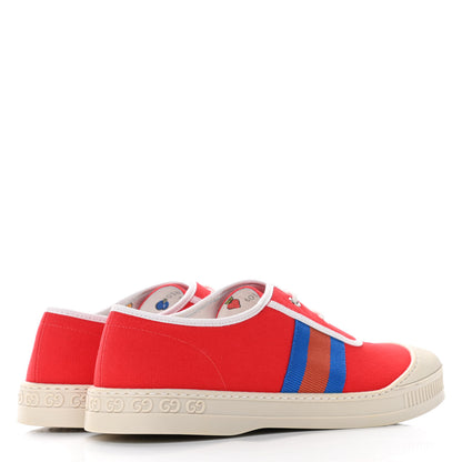 Gucci Canvas Web Sneakers 37 Hibiscus Red 3 of 4
