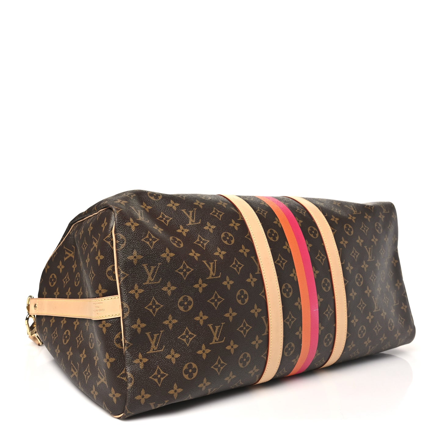 Monogram My LV Heritage Keepall Bandouliere 55 Fuchsia Orange