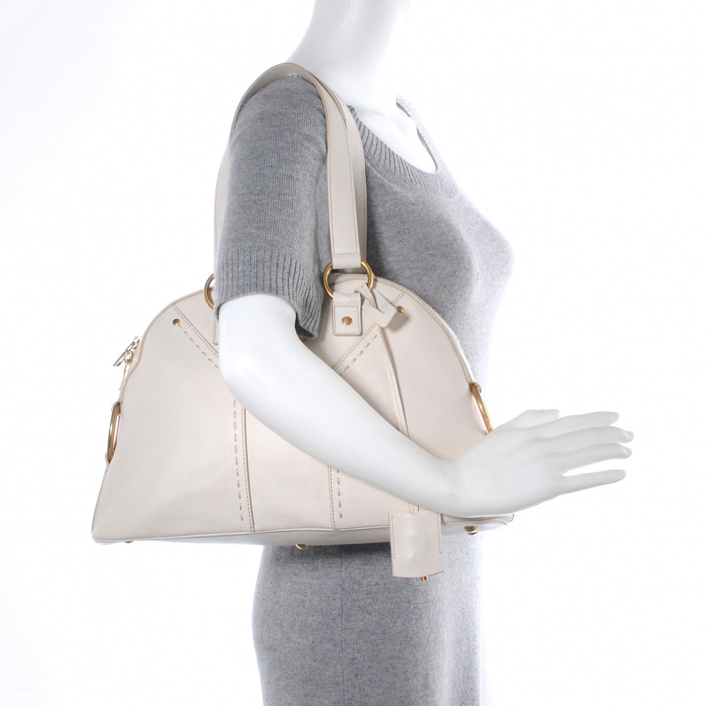 Leather Medium Muse Ivory