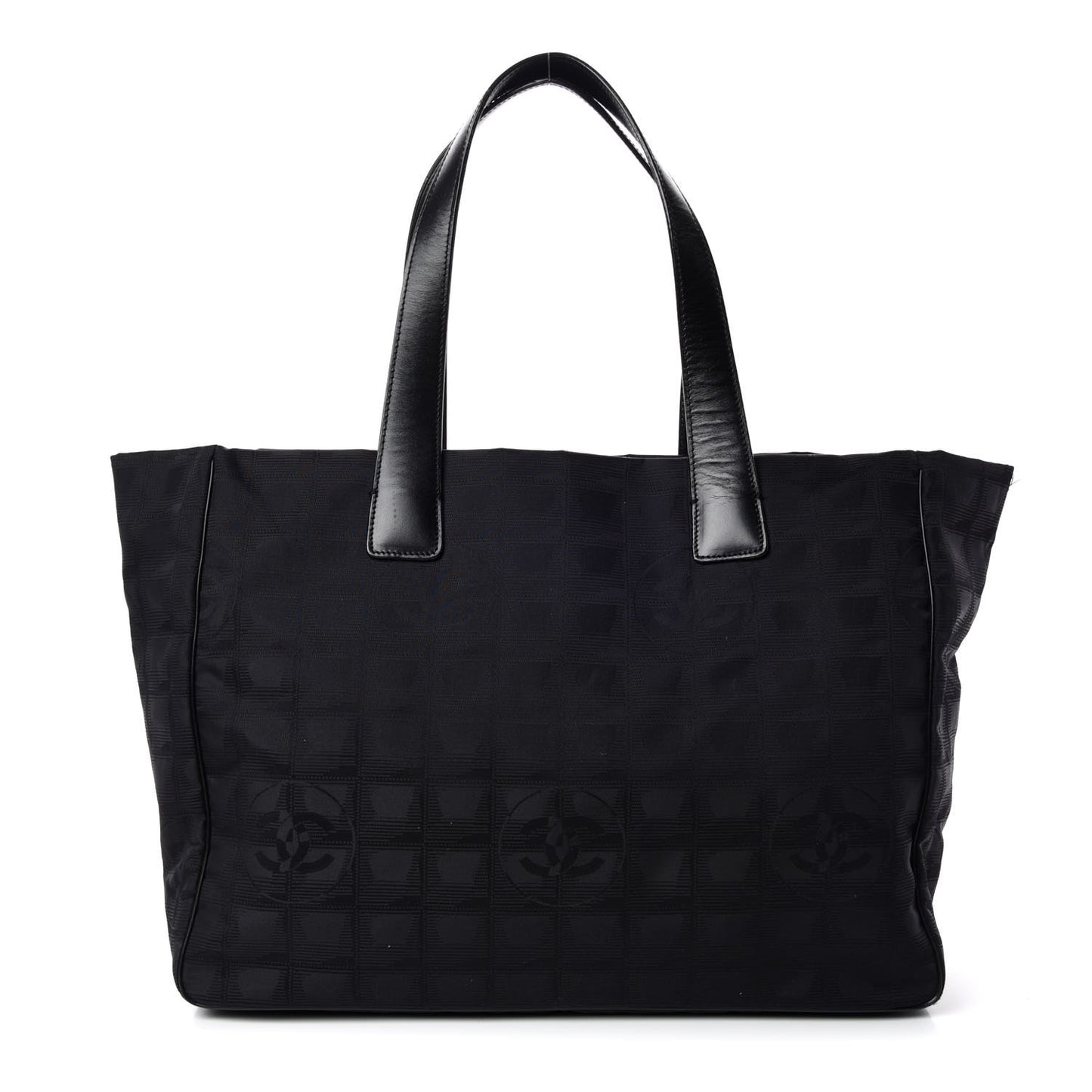 Nylon Large Travel Tote Black