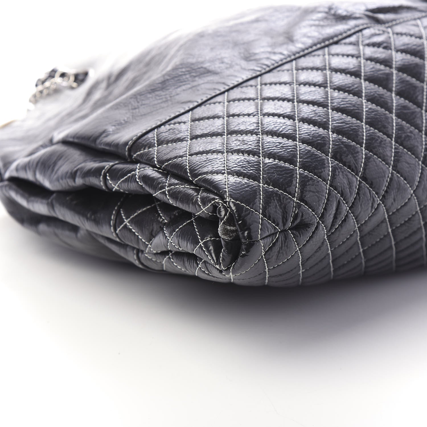 Chanel Vinyl Quilted Melrose Degrade Tote Black 6 of 10