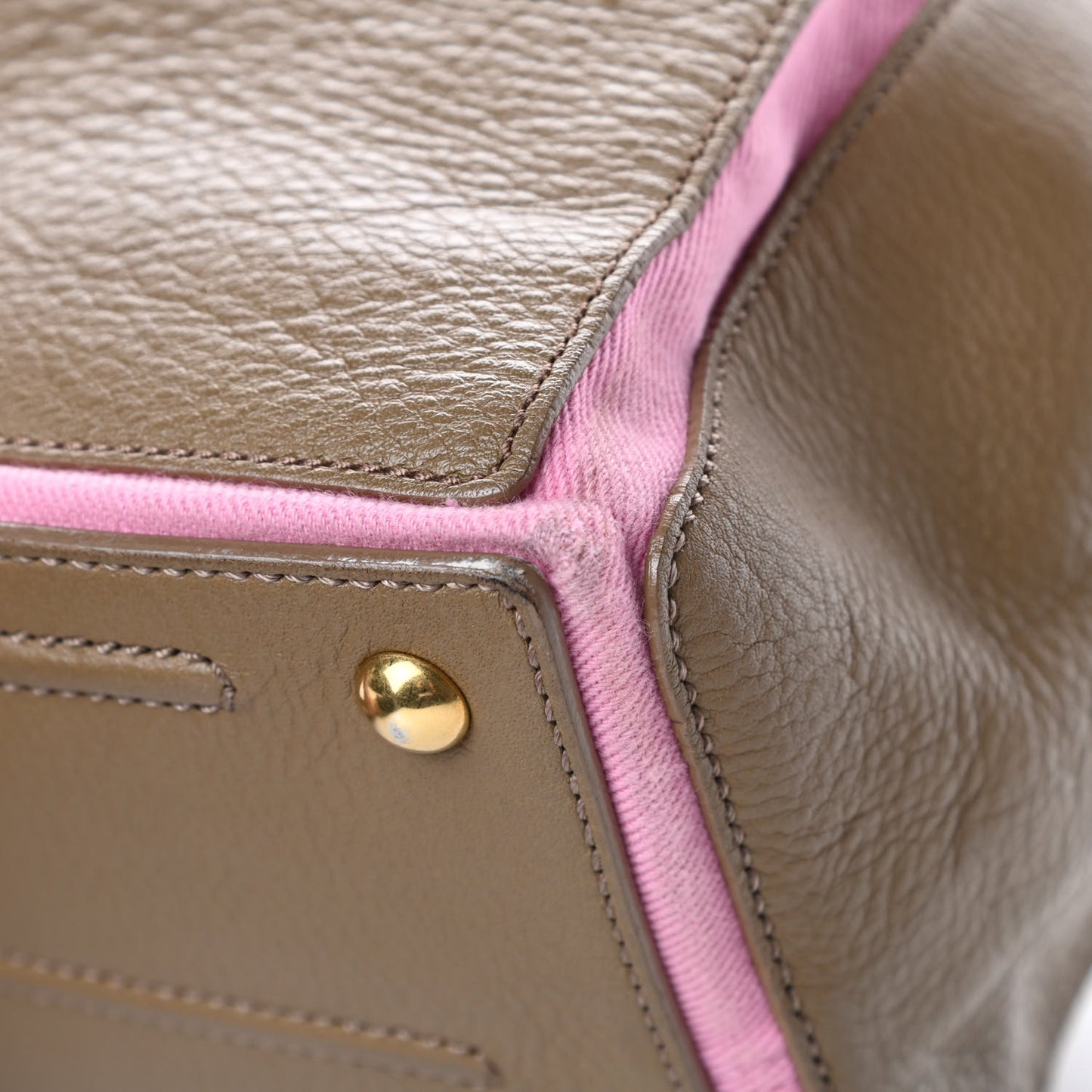 Calfskin Canvas Medium Muse Two Taupe Pink